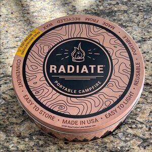 Adia Radiate Portable Campfire - Brown and Black